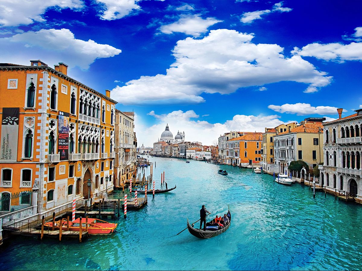 Panoramic view of Venice Canal Grande