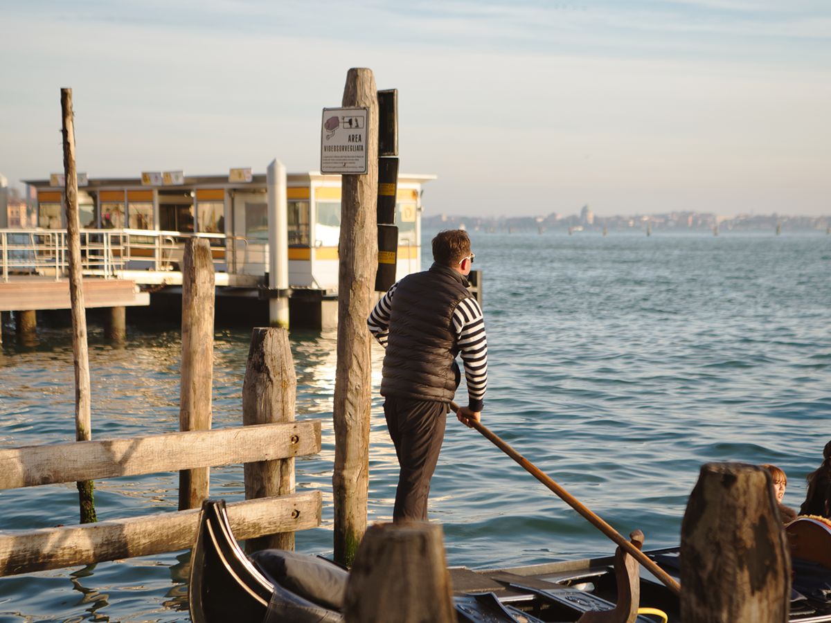 gondolier on a gondola in venice